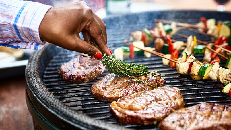 Meat on outlet the bbq