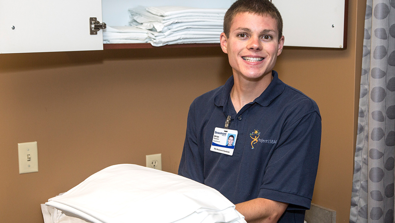 Physical therapy aide recognized for hard work incredible singing