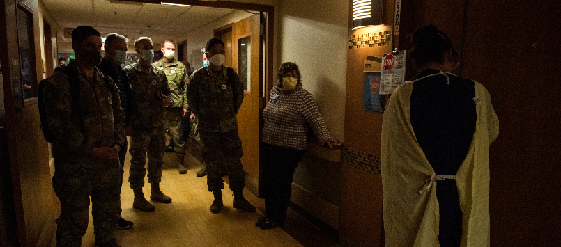 U.S. Army advance team arrives at Beaumont Hospital Dearborn