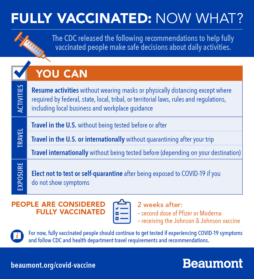 Fully Vaccinated: Now What? | Corewell Health